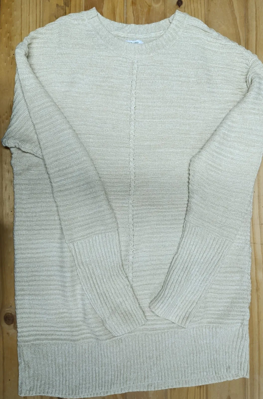 Sweter largo de lana con lurex talle