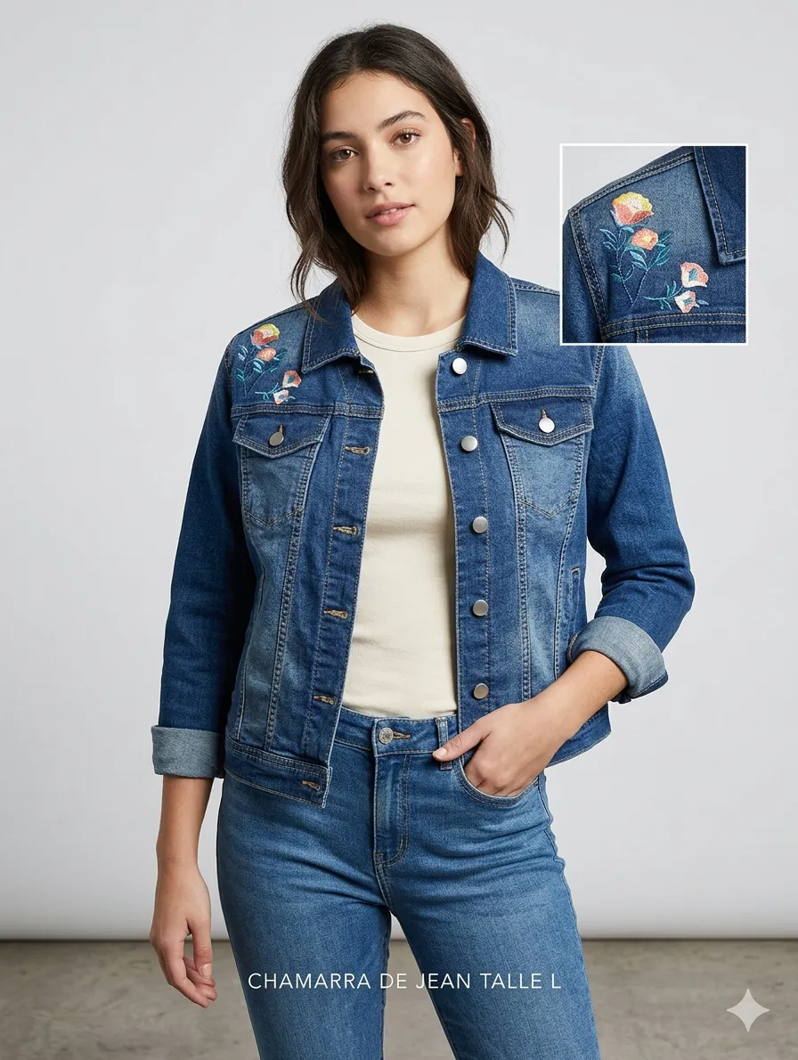 Chamarra de jean talle L
